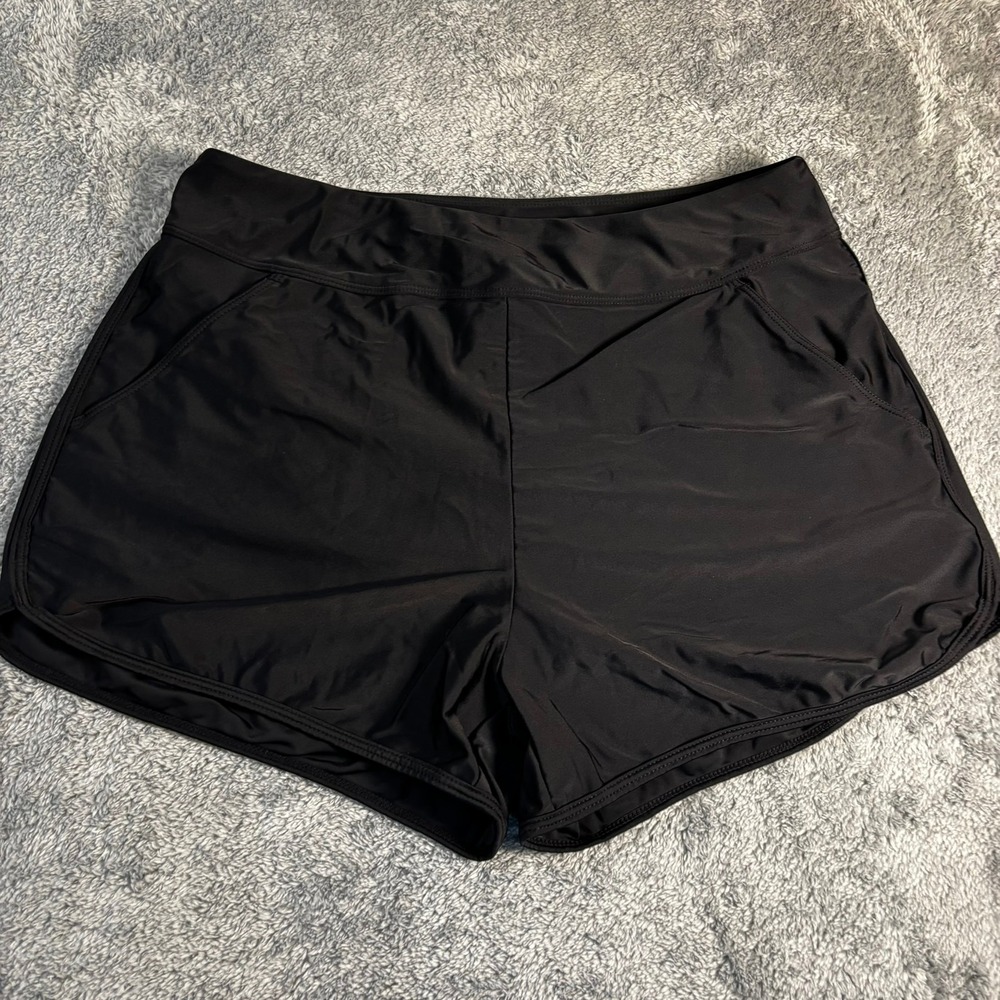 Tempt Me Black Swim Shorts Board Shorts with Pockets XL